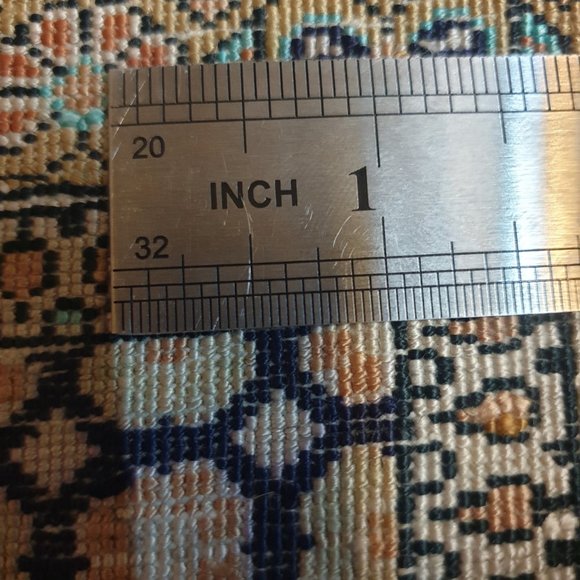 Rare 1945 Semi Antique Persian Qum 483 KPSI Red Khaki Black 5x3 100% Silk Rug - Picture 6 of 6